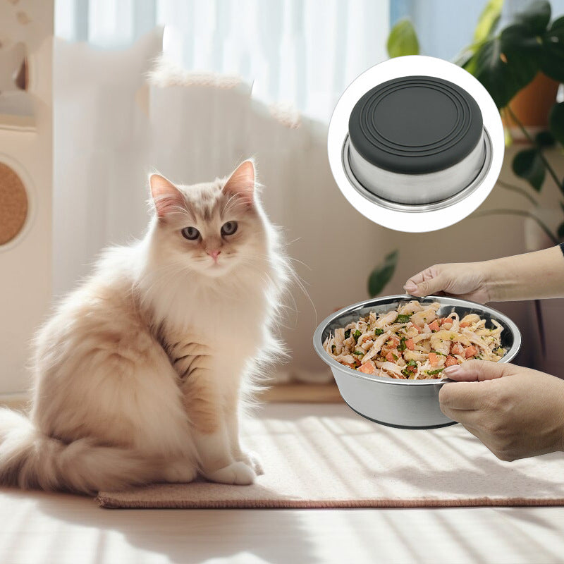 Snugpets Anti-Slip Dog Bowls Non-Slip Stainless Steel Pet Bowl