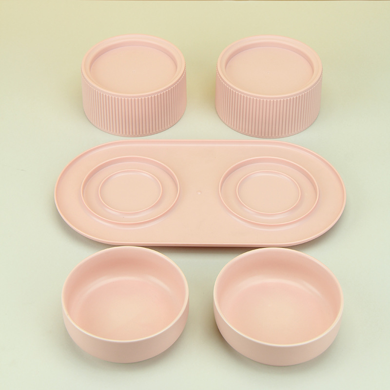 Pet bowl ceramic double diner PT10035-2
